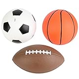 CCYLEZ Balón de fútbol, ​​Baloncesto Rugby Juego de Pelota Deportiva, Deportes al Aire Libre Fútbol Baloncesto Juego de Pelota de Rugby Juguetes para niños Pelotas portátiles para niños