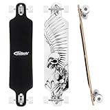 Nattork 42 Inch Cruiser Longboard Skateboard Complete 8 Ply Canadian Hard Maple for Commuting, Carving & Downhill Riding with T-Tool, Made for Adults, Teens and Kids
