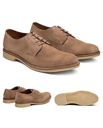 Image of Dunross & Sons Premium Lace-Up Dress Shoes with a Breathable Naturally Leather Lining and Durable Non-Slip Rubber Sole