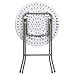 Flash Furniture Elon 2' Round All-Occasion Plastic Folding Event Table, Folding Banquet Table for Indoor/Outdoor Events, White