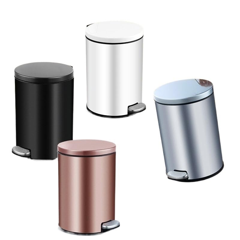 Miniatura 2 de FORINC Contenedor de residuos Cubo De Basura De Metal De Acero Inoxidable Con Pedal, De 6L Cubo De Basura, A Prueba De Polvo, para Cocina, Baño,