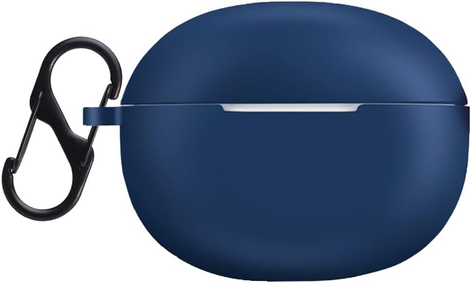 Prolet Silicone Case Cover Compatible with Realme Techlife Buds T100, Soft Silicone Skin case Cover Shock-Absorbing Protective Case with Keychain-Blue