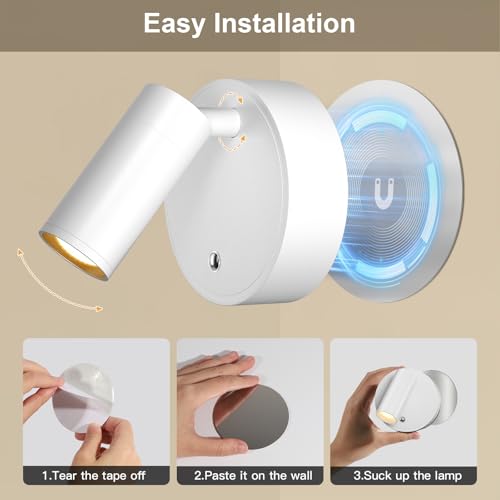 Foco recargable de interior con batería 4000mAh, luz LED con control remoto miniatura 3