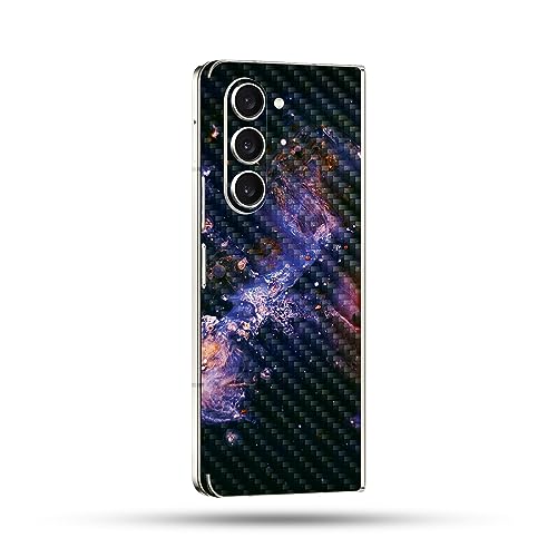 Image of MightySkins Carbon Fiber Skin Compatible with Samsung Galaxy Z Fold 5 Full Wrap - Andromeda | Protective, Durable Textured Carbon Fiber Finish | Easy to Apply & Change Styles | Made in The USA