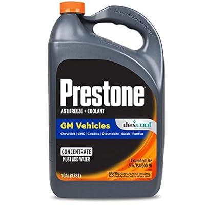 Prestone Dex-Cool Antifreeze and Coolant Concentrate, 1 Gallon, Pack of 6