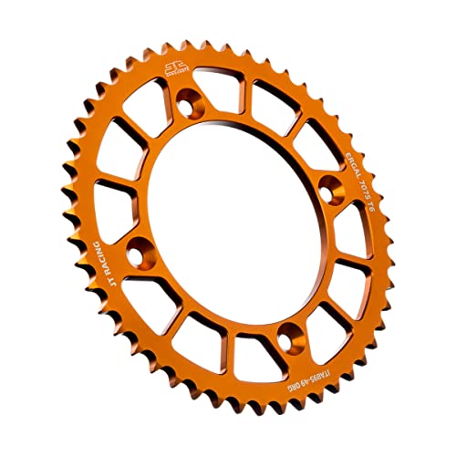 Corona de transmisión JT JTA895.49ORG Z49 en aluminio naranja para motos