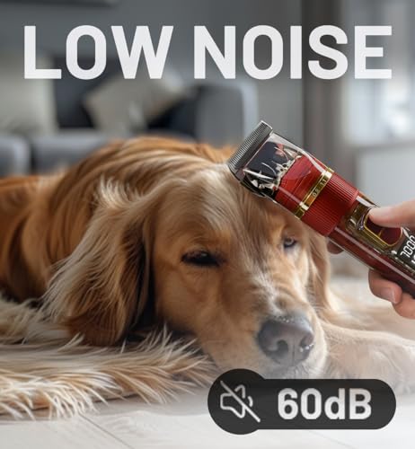 Newzela NEWZELA01 Dog Clippers For Grooming, Low Noise Dog Clippers, Dog Grooming Clippers With 3-Speed, Ipx7 Waterproof Dog Shaver thumb #1
