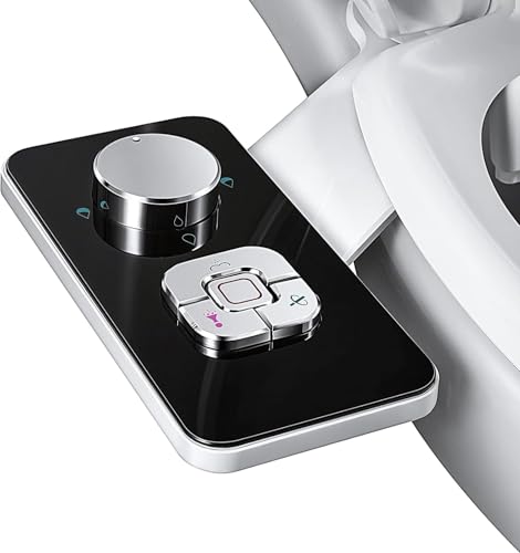 Image of HASTHIP Manual Bidet Sprayer for Western Toilet, Retractable Dual-Nozzle Hygiene Toilet Bidet Attachment, Self Cleaning Design, Individual Button Control, Personal Care Toilet Bidet Sprayer