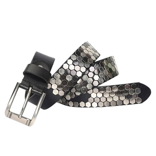 Ceinture cloutée en cuir robuste pour ajuster vos jeans de loisirs