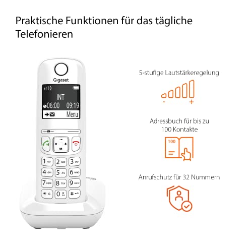 Gigaset AS690 Schnurloses DECT-Telefon mit Kontrastdisplay
