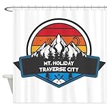 CafePress Mt. Holiday Traverse City Michigan Decorative Fabric Shower Curtain