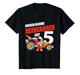 Kinder 5. Geburtstag Rennfahrer 5 Jahre Alt Rennauto Geschenk T-Shirt