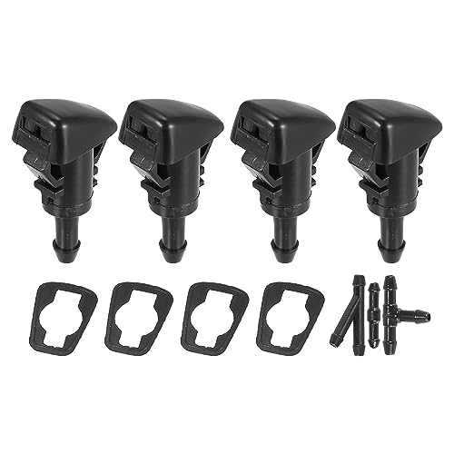 X AUTOHAUX 4pcs Car Front Windshield Wiper Washer Nozzle for Chrysler 200 2011-2014 for Jeep Patriot 2008-2017 68024312AB