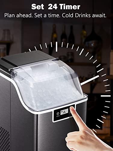 Kndko Nugget Ice Maker Countertop,14,000Pcs/45Lbs/Day,Pebble Ice Maker With Self-Cleaning,Crushed Ice Makers For Home Kitchen Bar Party #TOP4