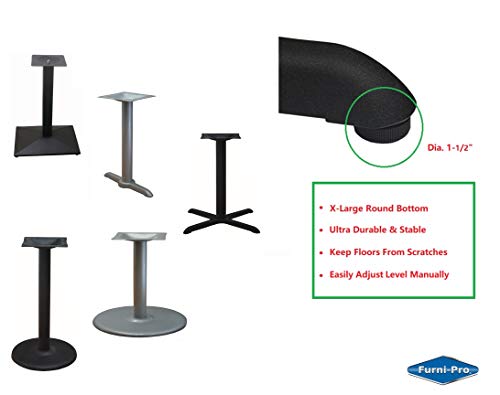 Furni-Pro Table Bases Glides For Restaurants & Homes, Adjustable Glide, Thread: #1/4-20 X 1/2" H, 48 Pcs Per Package (48, 1/4-20) #TOP3
