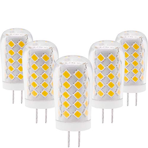 LeMeng G4 LED Bulb 3.5W 2700K Warm White bi-pin T3 JC Type Lights 12VAC/DC 35W Halogen Equivalent for Landscape Lighting,Non-dimmable, Pack of 5