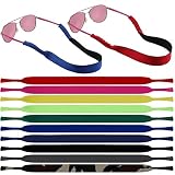 10 Stücke Brillenband Neopren,Brillenband Sport,Anti-Rutsch Brillenbänder Brillenband Schwimmfähig,Brillen Band für Damen Herren,Sportbrillenband für Sportbrillen Sonnenbrillen Lesebrillen(8 Farben)