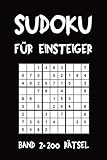 Sudoku Für Einsteiger Band 2 200 Rätsel: Puzzle Rätsel Heft, 9x9, 2 Rätsel pro Seite (German Edition)
