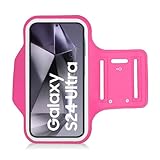 Pro_Gadgets_LTD Armband Case For Samsung Galaxy S24 Ultra / S23 Ultra / S22 Ultra / S21 Ultra/Note 20 Plus/Note 20 Ultra - for Running, Biking, Hiking, Walking and other Sports (Pink)