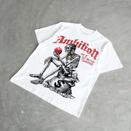 Image of DopeSkill Graphic Tee Streetwear Hip Hop Hypebeast Street Style Unisex T-Shirt Sneaker Colour Matching Shirts Horror Skeleton