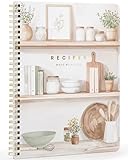 Aesthetic Recipe Book for 100+ Cherished Meals - Spacious 8.25 x 10' Notebook to Write In Your Own Recipes - Beautiful Blank Cookbook for Seamless Homemade Dish Planning