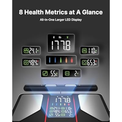 FITINDEX Body Measuring Tape, FITINDEX Smart Scale for Body Weight, Body Composition Analyzer with 8-Electrode