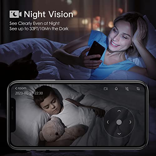 Menggood Indoor Security Camera, 2.5K Cameras For Home Security, 2.4/5Ghz Wifi Smart Pet Camera, Baby Monitor With Two-Way Audio,Night Vision,Motion Detection,Compatible With Alexa & Google Assistant #TOP5