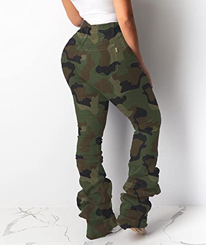 ECDAHICC Women's Classic Stacked Denim Pants High Waist Skinny Stretch Jeans Long Trouser with Pockets4