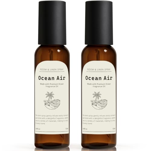 Image of Room Fragrance Spray, Ocean Air Scent, Long Lasting Concentrated Room Spray | with Notes of Fresh Coastal Scent, Room Air Freshener & Odor Eliminator for Home, Bathroom, Bedding, Fabric, 2 x 4.06 fl oz