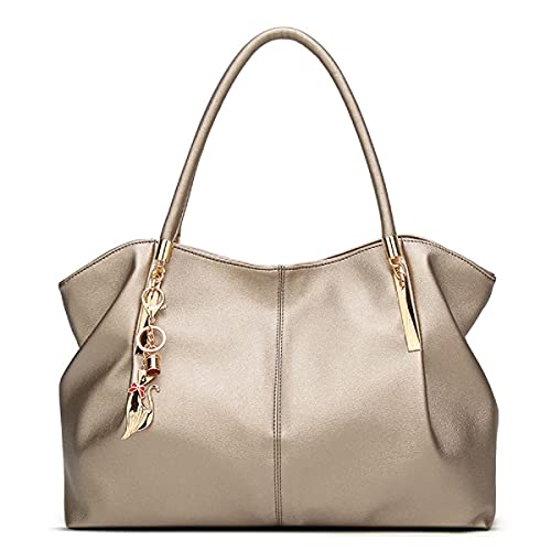 Purses and Handbags for Women Shoulder Bags PU Leather Top-Handle Bags Totes With Pendant