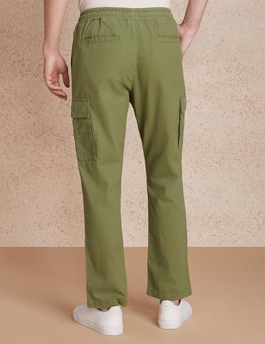 Image of Amazon Brand - Symbol Men's Regular Fit Cargo Trouser (Elasticated Waistband | 100% Cotton | Pants)