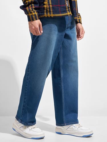 Image of Highlander Men's Straight Relaxed Fit Jeans | Stretchable | Everyday Comfort & Style| Jeans for Man|Premium Cotton Blend