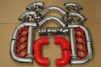 3" INCH 76mm Aluminum Universal Intercooler Turbo Piping pipe Kit