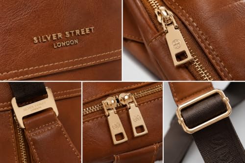 Image of Allen Cooper Premium Leather Sling Bag for Men | Crossbody Messenger Bag with Adjustable Shoulder Strap | Travel Organizer Shoulder Bag for Daily Use, Office & Outdoor Carry