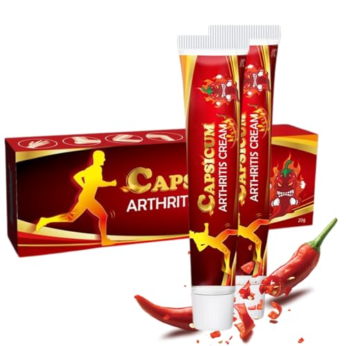 Chili Deep Relief Gel - Pain Relief - Natural Joint Relief Cream - Muscle Pain Relief for Neck, Shoulder, Wrist & Leg - Warming Soothe for Chronic Injury & Sports Recovery - 2Pcs