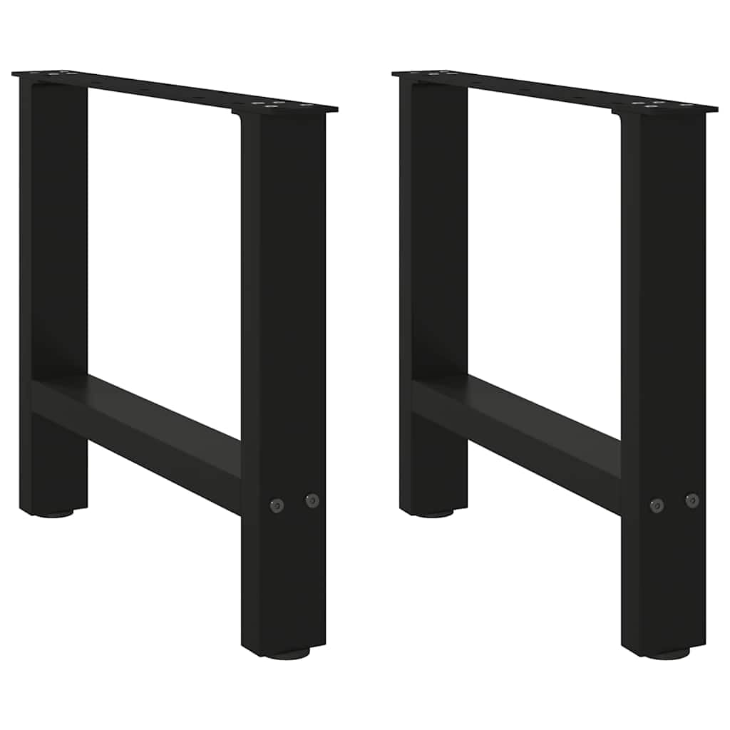 Pieds de table basse en acier noir design industriel robuste pour salon élégant