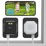 ANYQOO Window Security Camera 2K 3MP for Looking Through Glass, Anti-Reflection Night Vision, Indoor Camera for Street View & Driveway, 2.4/5GHz WiFi, AI Motion Detection, 24/7 Recording (2 PACK)