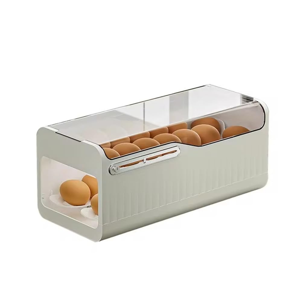 Rangement oeufs refrigerateur transparent double niveau peu encombrant