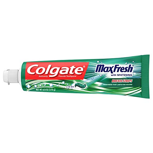Colgate Max Fresh Whitening Toothpaste With Mini Breath Strips, Clean Mint, 36 Ounce (Pack Of 6) #TOP4