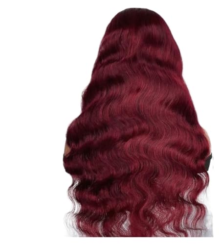 1 szt. Koronkowe peruki z przodu Czerwona Peruka 200% 250% Gęstość 13x4 Body Wave Wstępnie oskubane(200% Body Wave Wig,22inches)