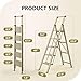 WOA WOA 5 Step Ladder, Ladders for Home, Anti-Slip Pedals, Aluminum Step Stool Foldable, Lightweight to Move, Ease of Storage, Reach 10ft for Closet Kitchen Library, Hold 300lbs - Gold