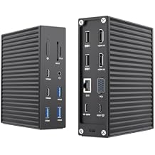 ACASIS USB C Docking Station Dual Monitor,16-in-1 Laptpop Docking Station with 2* HDMI,VGA,2.5G Ethernet,SD/TF,10Gbps USB-C 3.1,3.5mm Audio,PD100W,USBC Hub for Dell/Lenovo/HP/ThinkPad Black
