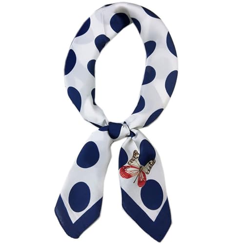 MAIRY Square Silk Like Head Scarf for Women Satin Bandana Vi