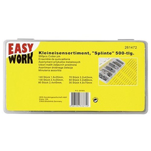 Preisvergleich Produktbild Easy Work Kleineisensortiment"Splinte" 500-teilig, 261472