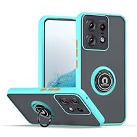 Custodia JIAFEI Per Motorola Edge 50 Pro | Traslucida Con Anello Magnetico 360° E Supporto | Antiurto PC+TPU – Cielo Blu