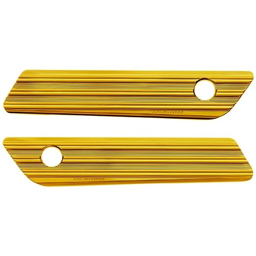 Arlen Ness 03-606 Saddlebag Latch Covers - 10-Gauge - Gold miniatura 1