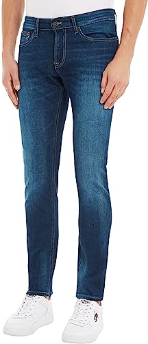 Tommy Jeans Scanton Slim Asdbs, Pantaloni di jeans Uomo, Blue (Aspen Dark Blue Stretch), 33W / 32L