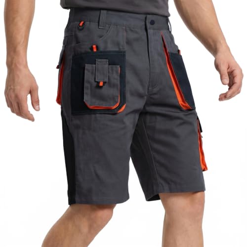 WORK IDEA Men's Work Cargo Shorts Outdoor Multi-Pocket Workwear Hiking Camping Travel Golf Causal...