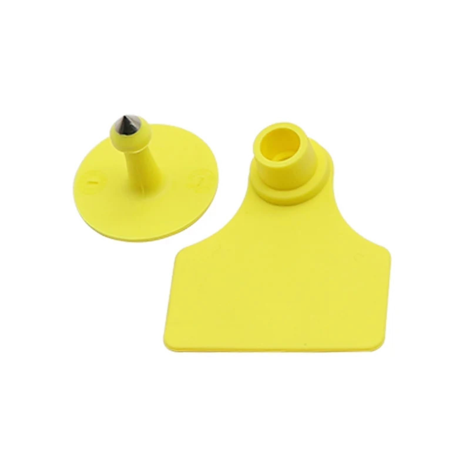 Set di 150 targhette per orecchie vuote per bestiame, marcatori per orecchini, per bovini, mucche, suini, cervi, cammelli, cavalli (giallo)