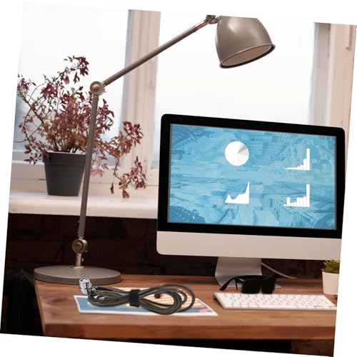 Candado con cable de acero inoxidable de 1.9m Operitacx antirobo para ordenador portátil 5